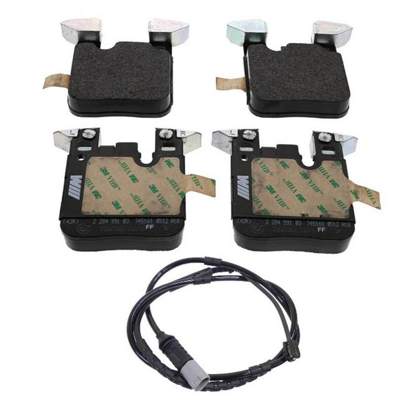 BMW Disc Brake Pad Set - Rear (w/ Sensor)